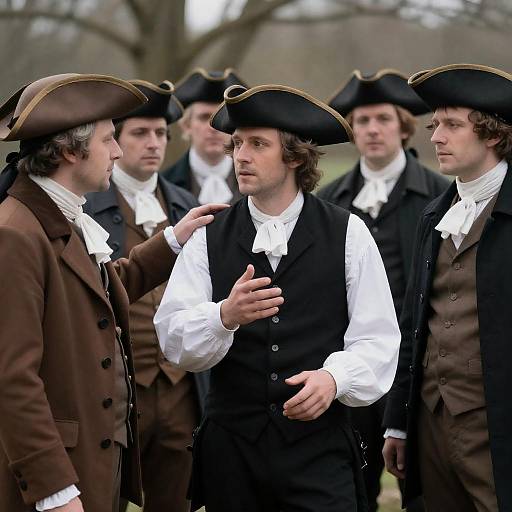 18th-Century Gathering of Distinguished Gentlemen