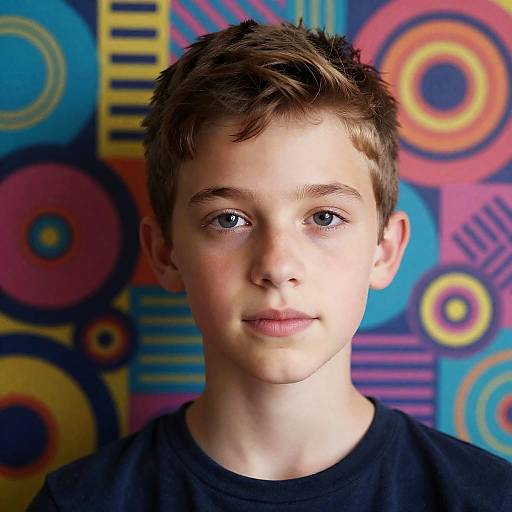 Vibrant Pop Art Teen Portrait