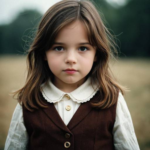 Realistic Little Woman Costume Portrait