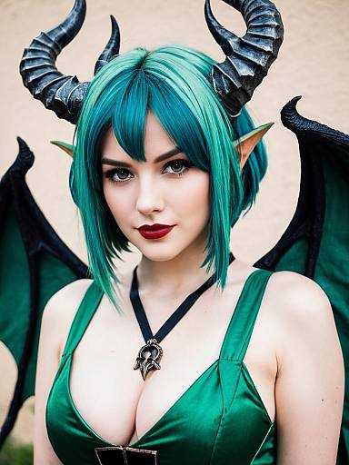 Lifestyle costume photo of Apricot the lich. Cosplay clothes