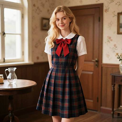 Vintage Room Portrait of Young Woman