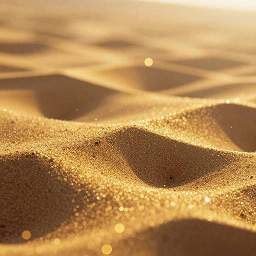Golden Glowing Sand Dunes Close-Up