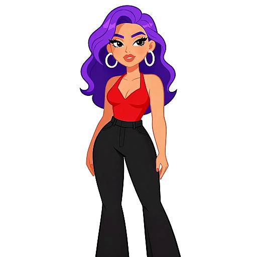 Modern Glam Woman in Stylish Outfit