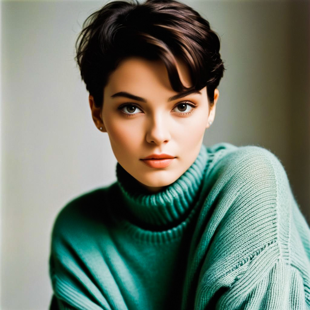 Chic Styled Photo of Short-Haired Woman