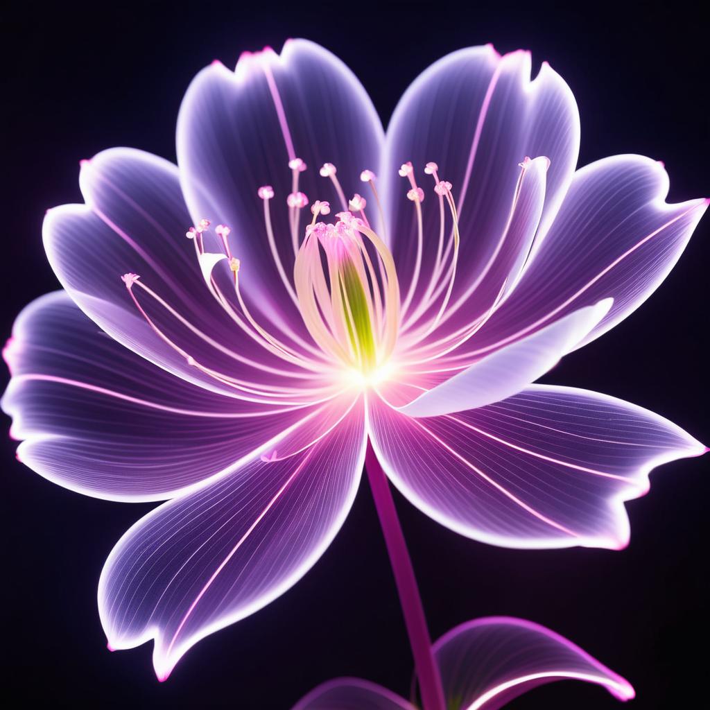 Translucent Flower with Radiant Lights