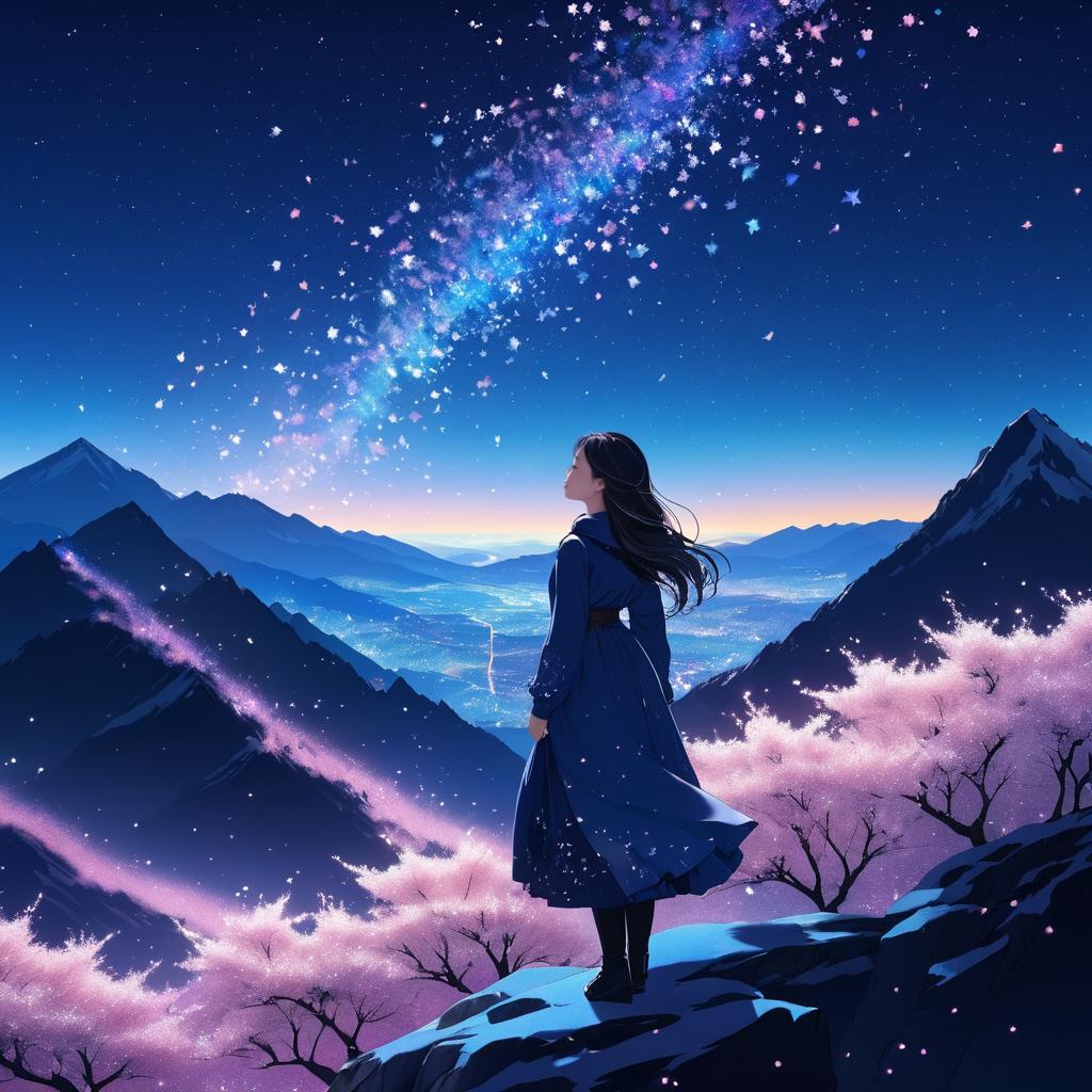 A Dreamy Night on a Mountain Peak