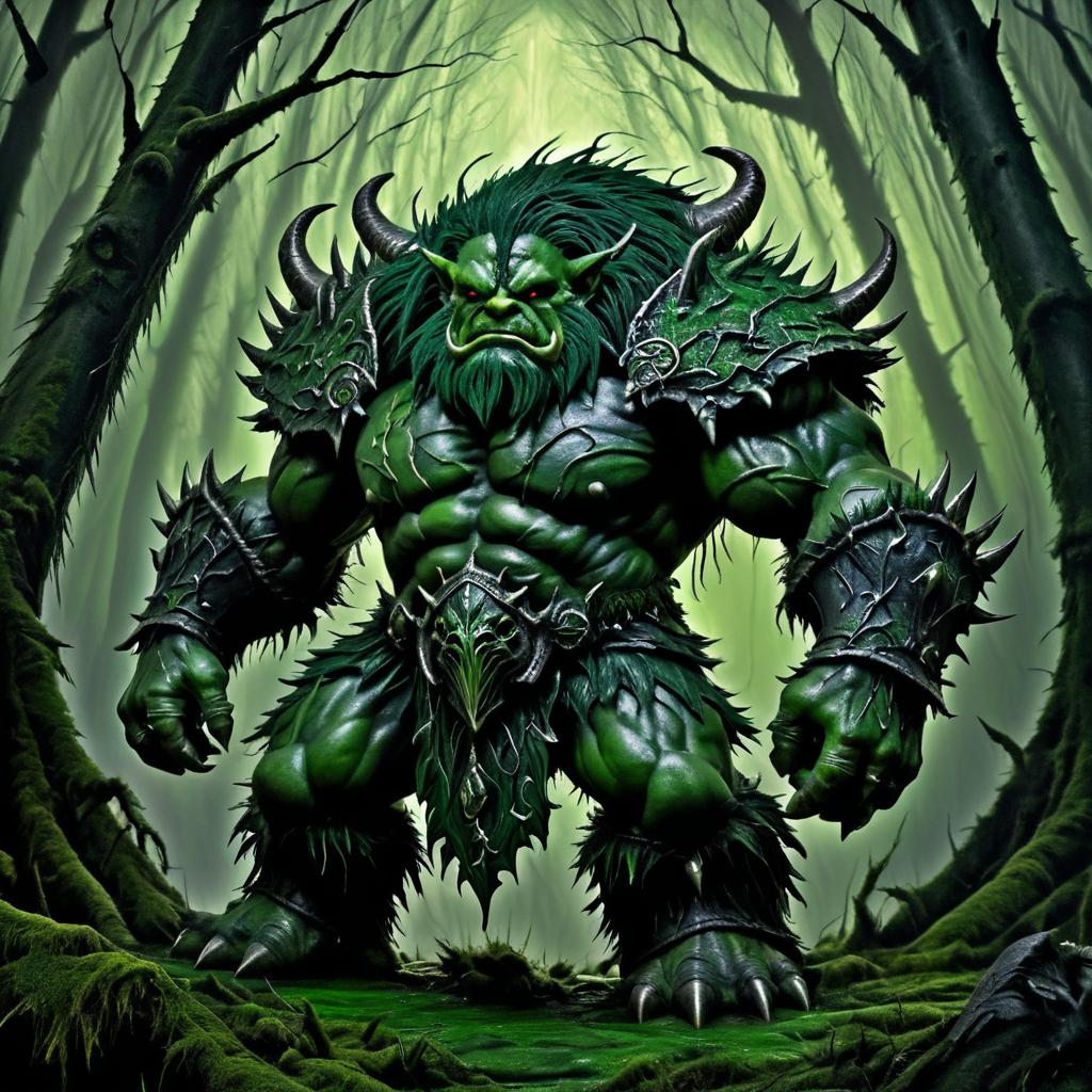 Ominous Troll in Mystical Forest