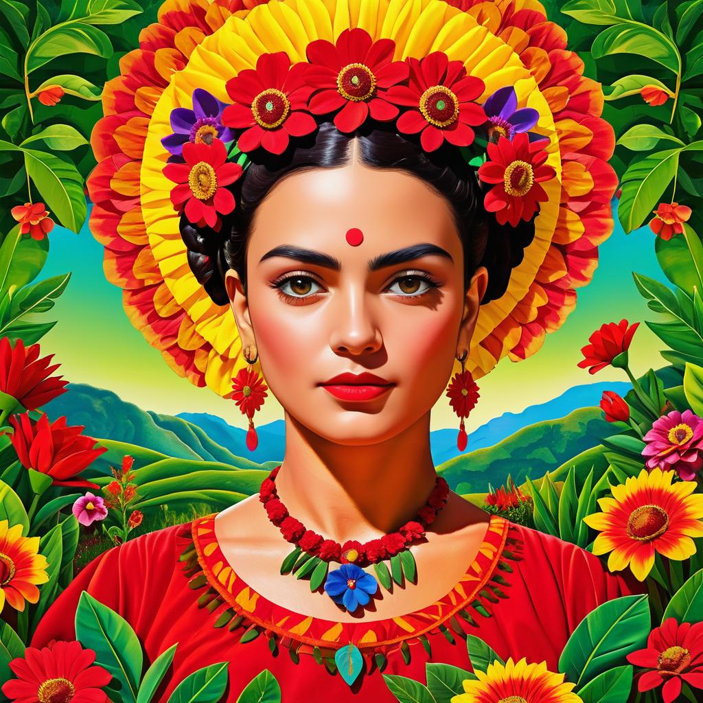 Frida Kahlo Inspired Nature Self-Portrait