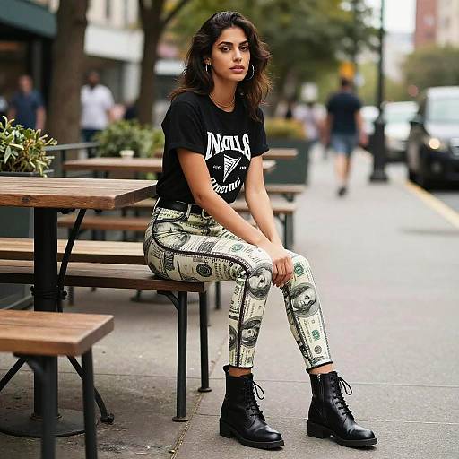 Street Style Woman in City Park