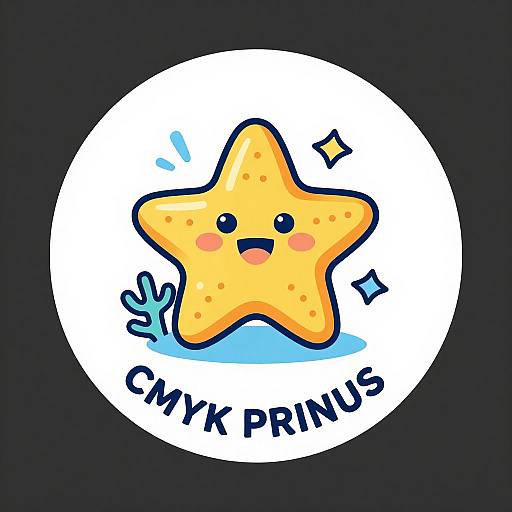 Joyful Cartoon Starfish Logo Design