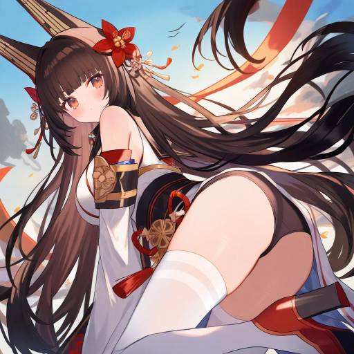 Illustration of Akagi (warship girls r), warship girls r in the style of Shugao