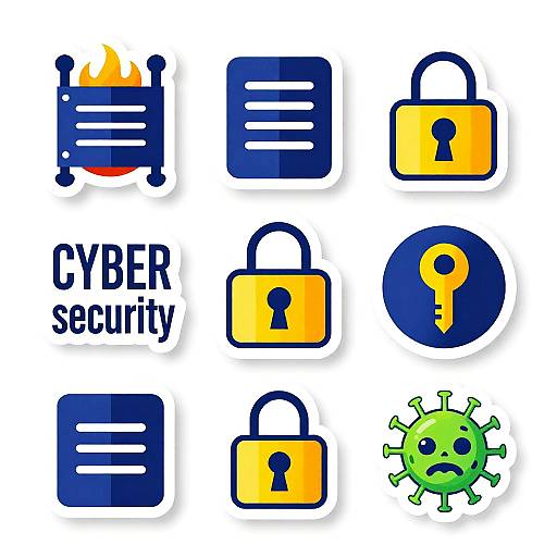 Modern Cybersecurity Sticker Designs