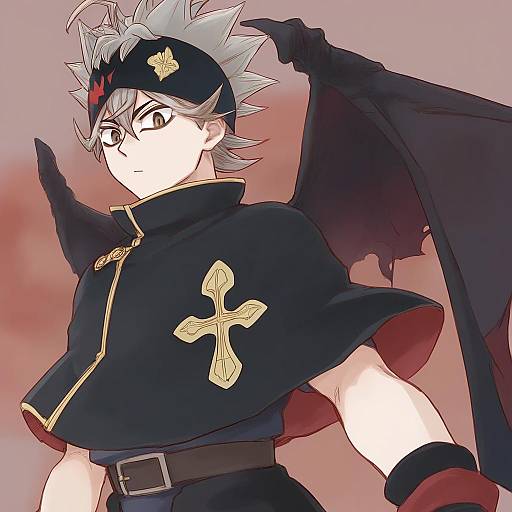 Illustration of Asta (black clover), black clover in the style of 7010