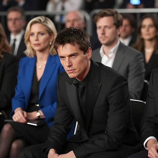 Intense Gaze in a Crowded Event