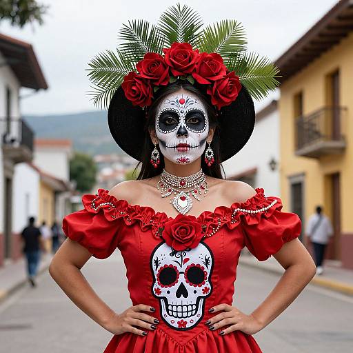 Vibrant Catrina Woman in Medellín