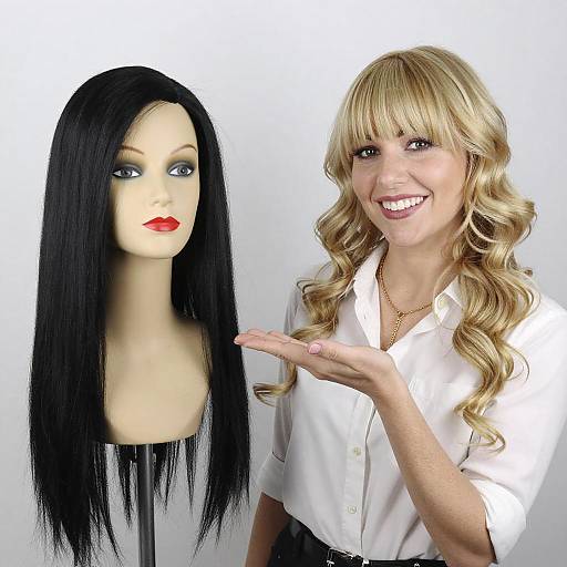 Blonde Woman with Mannequin Portrait