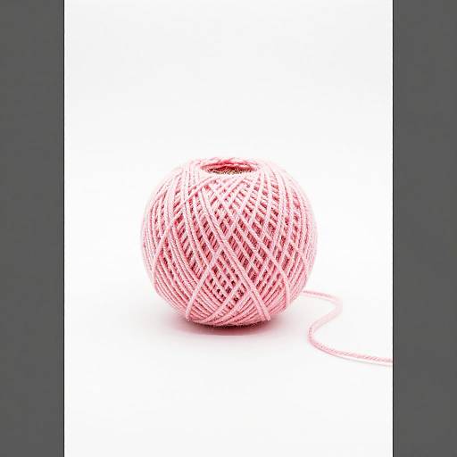 Minimalist Pink Yarn Ball Photograph