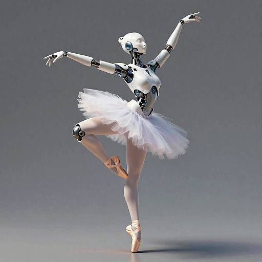 Futuristic Ballerina Android in Elegant Pose