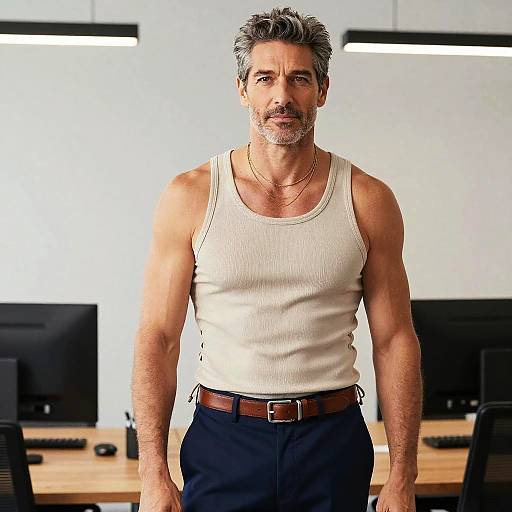 Casual Chic Middle-Aged Man Portrait