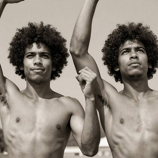 Sunlit Bond: Afro Men in Sepia