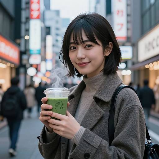 Kisaragi Kaya in Neon Tokyo Street