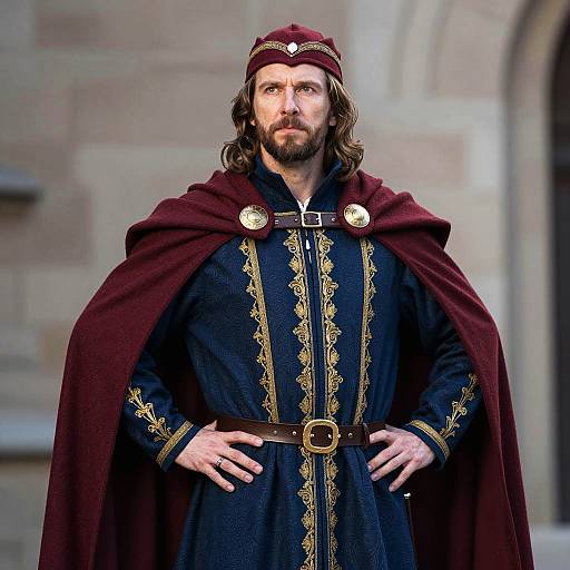 Man in Medieval Fantasy Costume