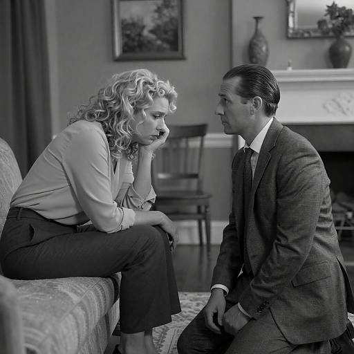 Emotional Indoor Conversation in Black and White