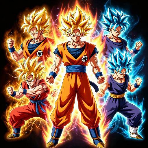 Goku Transformation Stages Showcase