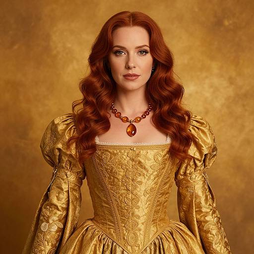 Opulent Golden Renaissance Woman
