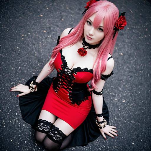 Elegant Kasen Ibaraki Cosplay in Red Dress