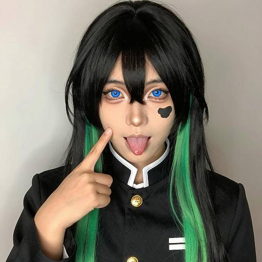 Youthful Portrait with Unique Face Paint