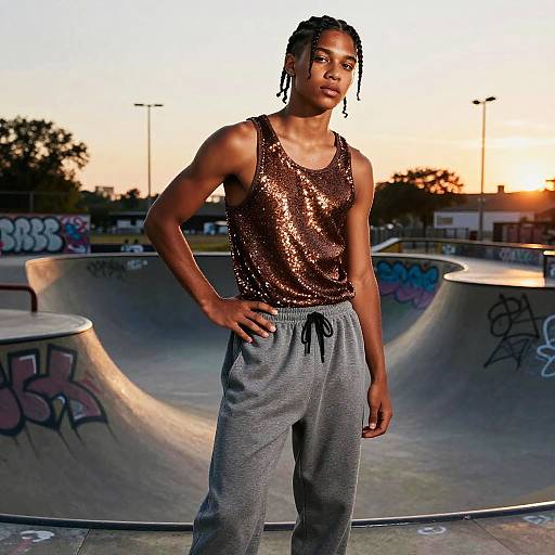 Sunlit Glam Athletic Teen Portrait