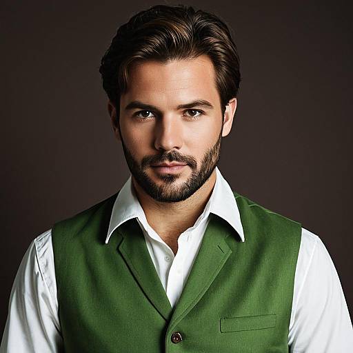 Portrait of Man in Green Vest