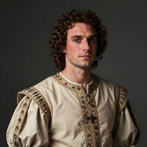 Confident Renaissance Troubadour Portrait