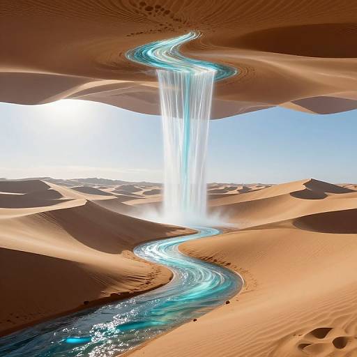 Surreal Glass Rivers in Sand Dunes