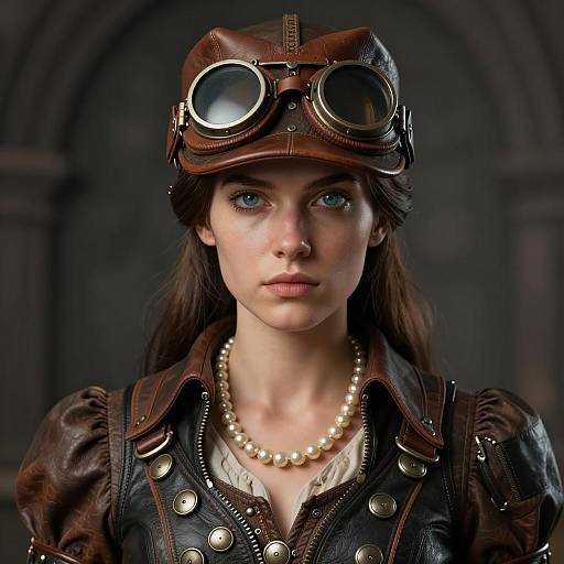 Photorealistic Steampunk Woman Portrait