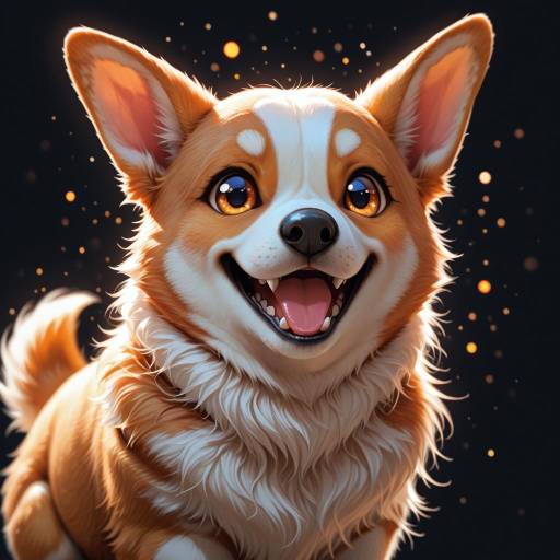 Joyful Cartoon Corgi Illustration