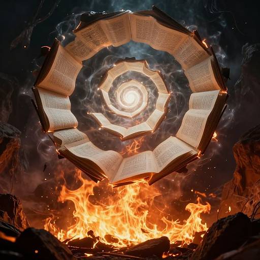 Ethereal Spiral of Ancient Wisdom