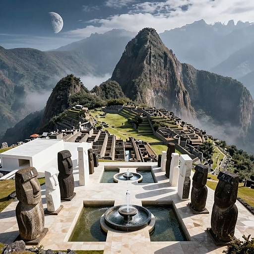 Futuristic Megalithic Cityscape Vista