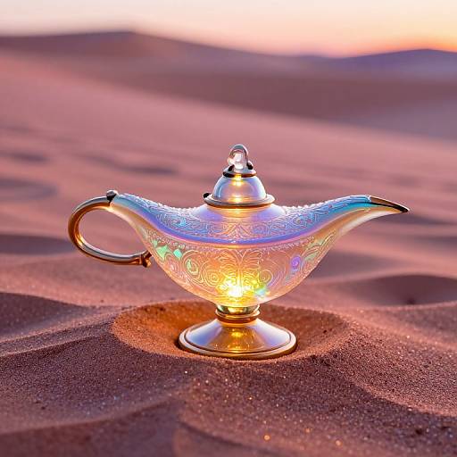 Iridescent Genie Lamp at Sunset