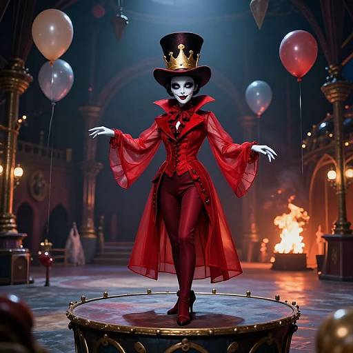Enigmatic Ringmaster in Enchanted Circus
