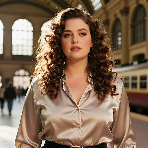 Plus-Size Loose Curls Fashion Editorial
