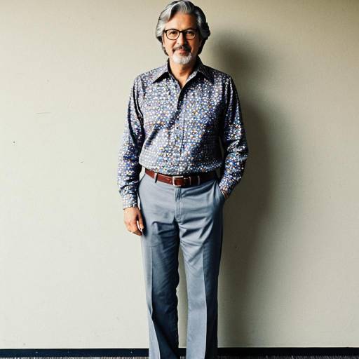 Man in 1970s Retro Casual Outfit