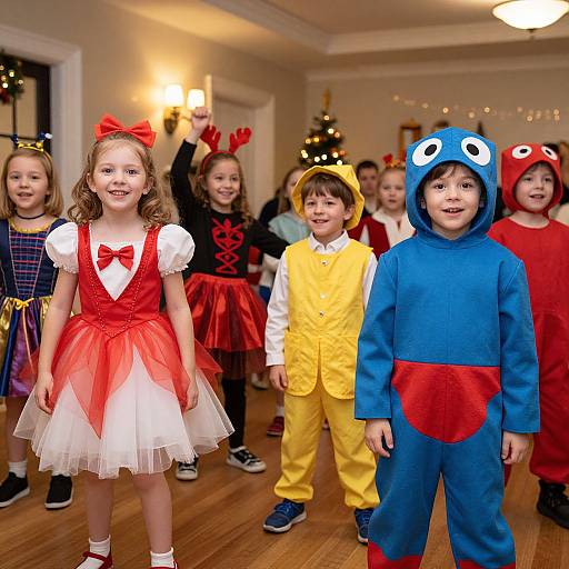 Happy Children at Festive Holiday Party