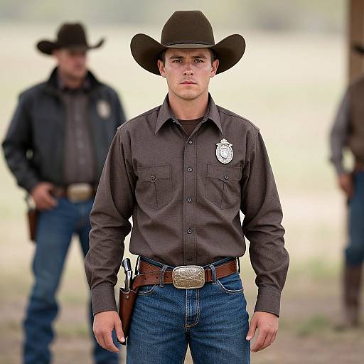 Realistic Cowboy Sheriff Portrait