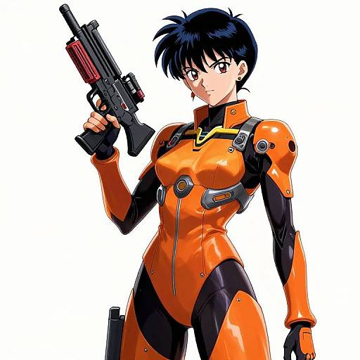 Futuristic Female Warrior Portrait