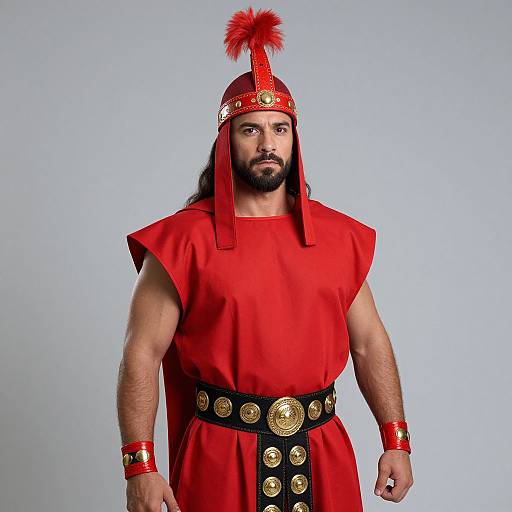 Man Barbarian in Red Turban