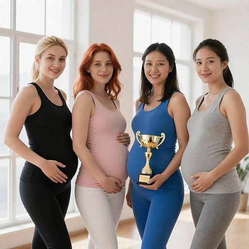 Joyful Expectant Mothers in Natural Light
