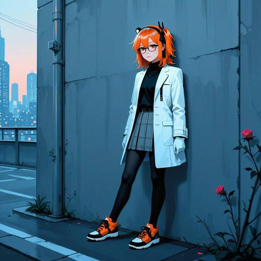 Stylish Adachi Rei in Urban Setting