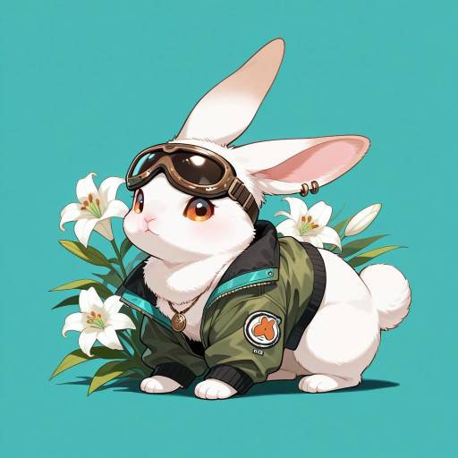 Stylish Rabbit with Accessories by Ocean Stylish Rabbit with Accessories by Ocean